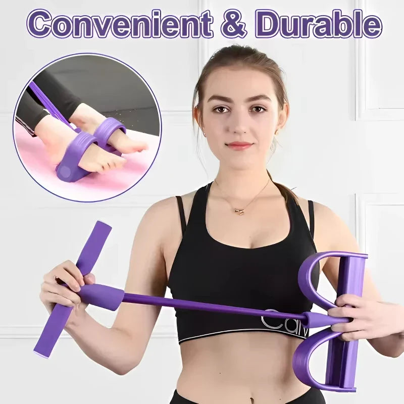Six-Tube Pedal Tension Rope | Multi-Functional Indoor Fitness Equipment